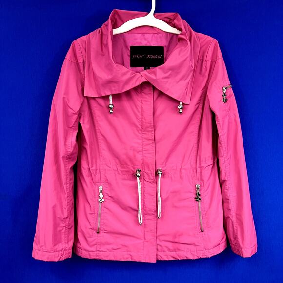 |•BETSEY JOHNSON•| Pink Drawstring Waist Jacket Medium - Picture 6 of 12